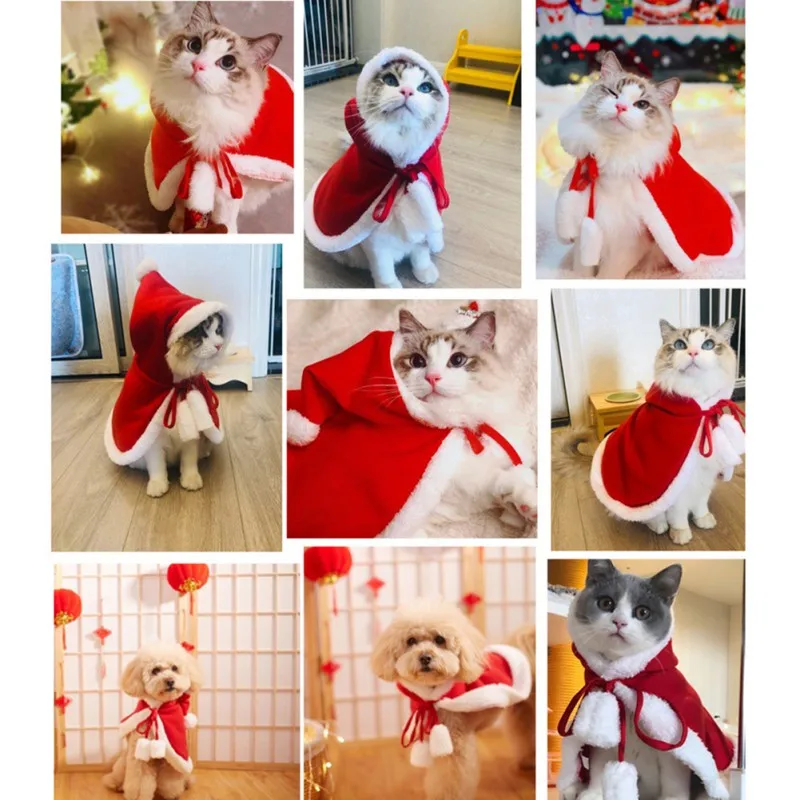 Костюм для домашних животных модные шали для кошек одноцветные шали для щенков для домашних животных собак кошек Рождественский фестиваль нарядная одежда