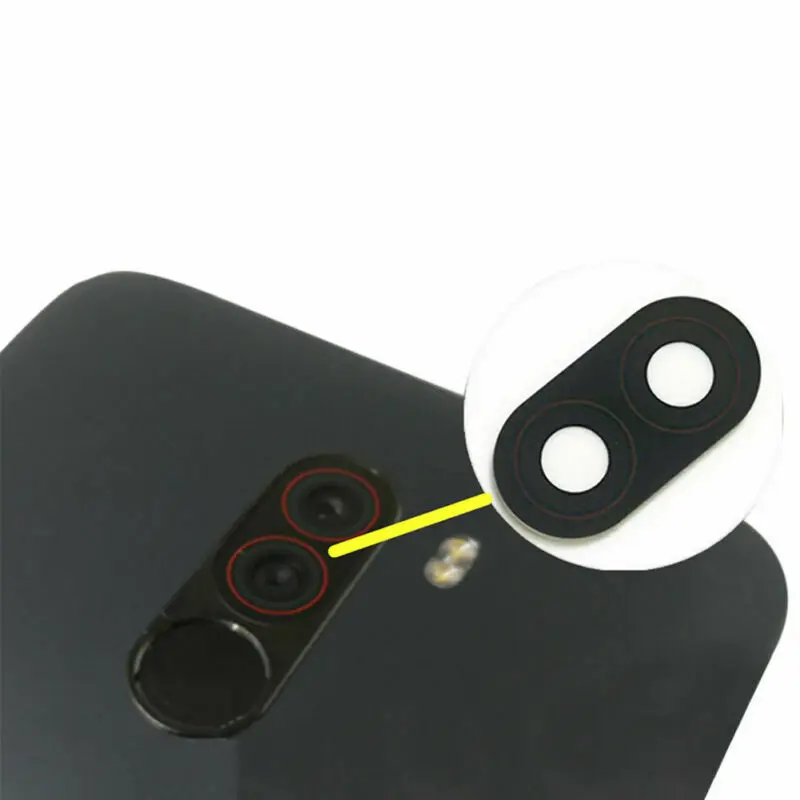 

Replacement Rear Back Camera Glass Lens Cover With Adhesive Sticker Replace Part For Xiaomi Pocophone F1