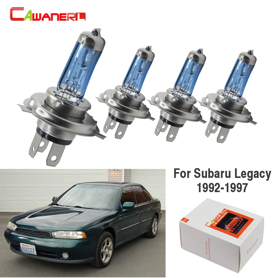 Cawanerl для Subaru Legacy 1992 1997 H4 100 Вт галогенной лампы 4300 К с теплым белым светом 12V