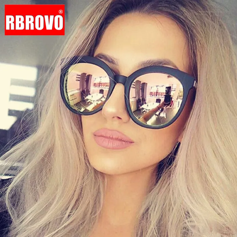 

RBROVO 2021 Square Retro Sunglasses Women Brand Designer Sun Glasses Women Vintage Eyeglasses Women Mirror Gafas De Sol Mujer