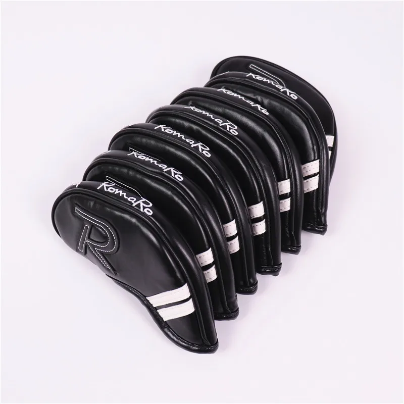 9Pcs Portable PU Golf Club Iron Head Covers Golf Sand Bar Set Protector Golfs Head Cover Set