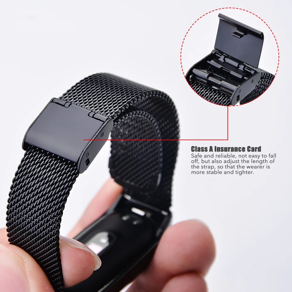 HANGRUI mi Band 4 ремешок металлический mi lanese из нержавеющей стали для Xiaomi mi Band 4 Global NFC Ремешок Браслет mi Band 4 с инструментом
