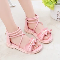 fashion beading gladiator sandals elegant little girls shoes 2021 new children shoes summer casual kids beach shoes 3 12 years