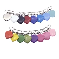 wholesale heart shape suspender clipmixed colors baby metal heart pacifier clips holder suppliers manufacturers 200pcs