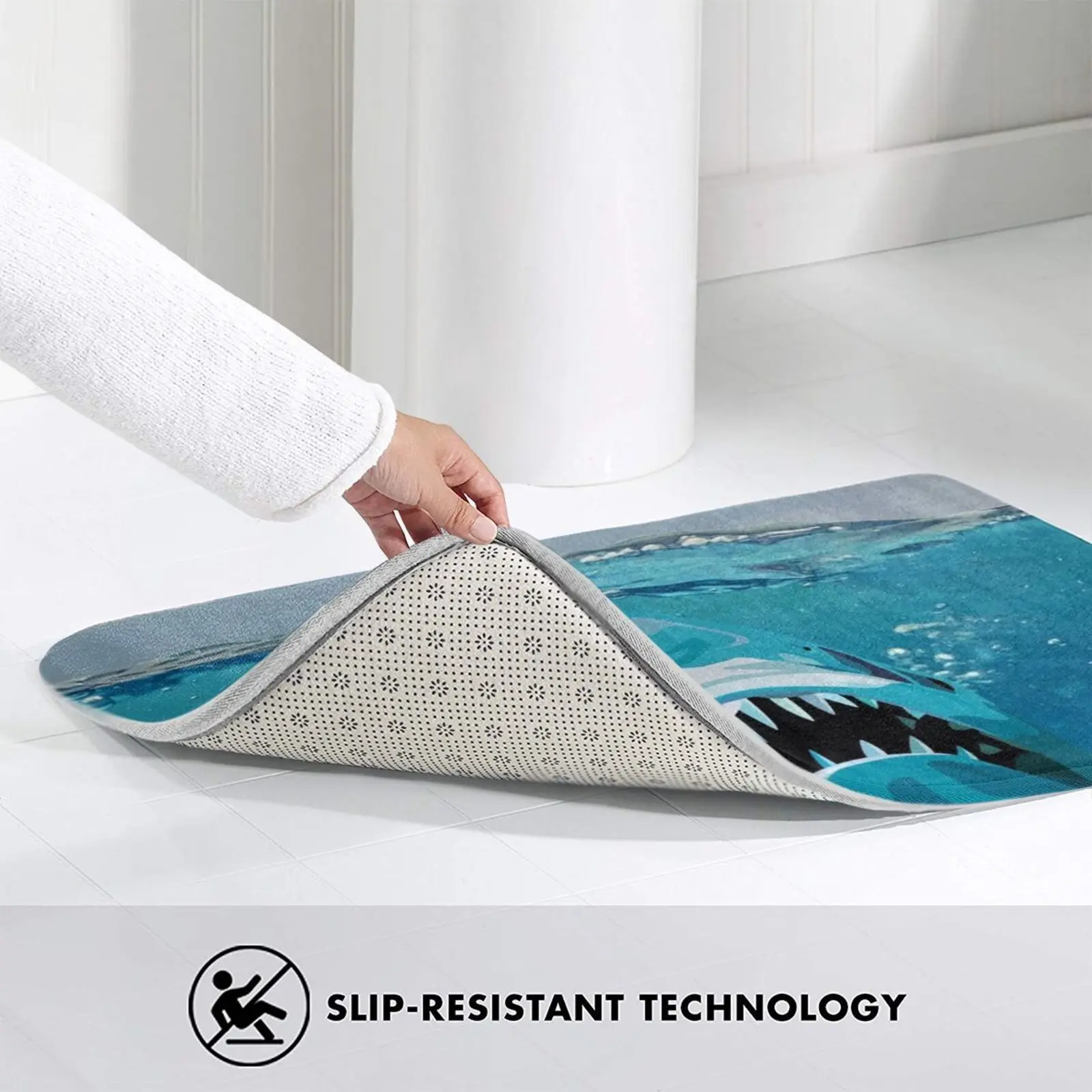 

Shark Attack-Ocean Background Mat Rug Carpet Anti-Slip Floor Mats Bedroom Shark Shark Attack Ocean Ocean Life Ocean Animals