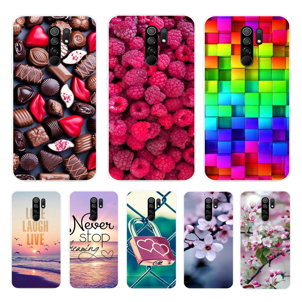 Чехол для Xiaomi Redmi Note 8 Pro Мягкий силиконовый Funda 9 чехол 9S из термопластика