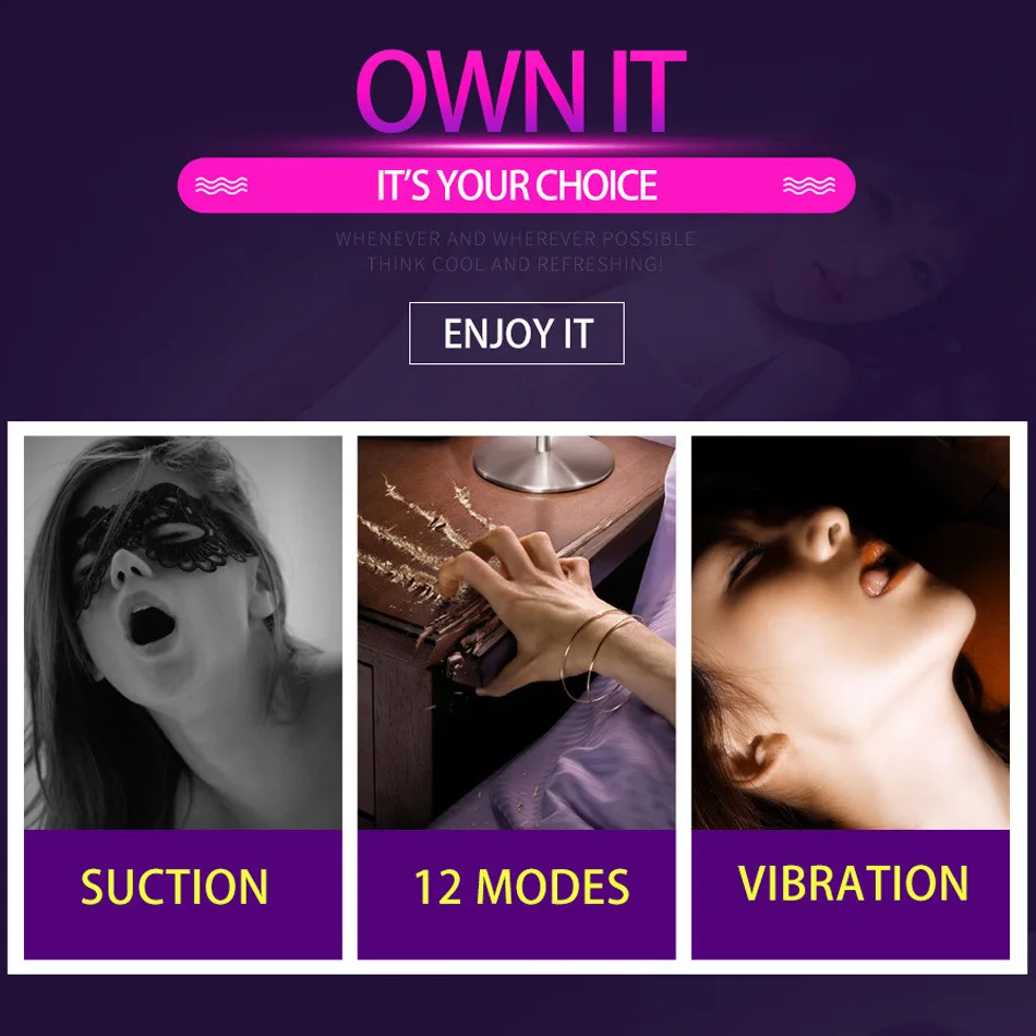 12 режимов сосание вибратор секс-игрушки для женщин Стимулятор клитора Женский