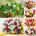 2020 Алмазная картина Meian flowe 5D крест стежка Маргаритка Стразы мозаика Алмазная Вышивка Цветы полная дрель украшение для дома