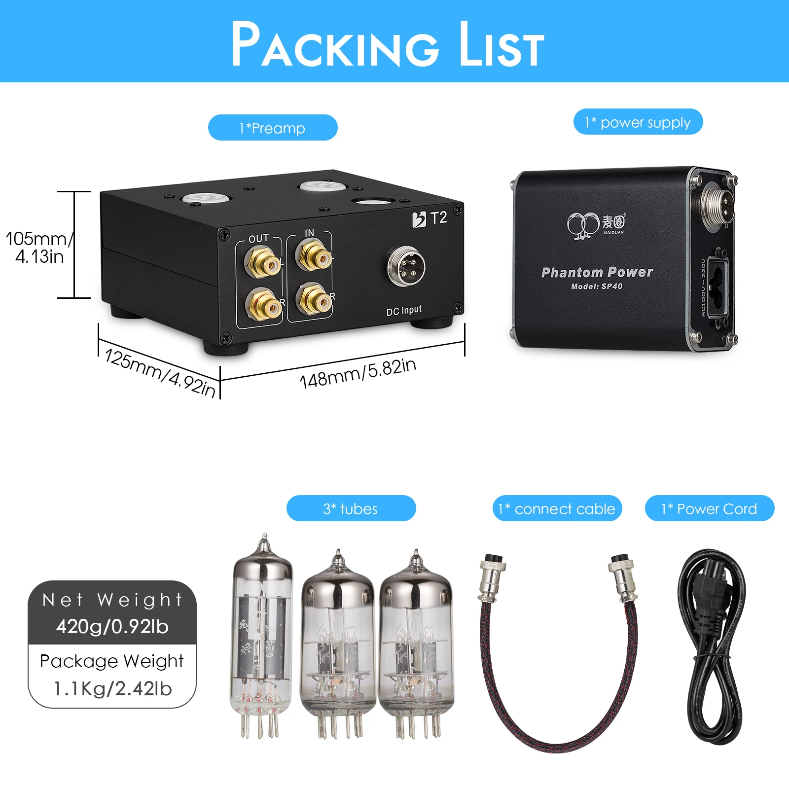 Вакуумный трубчатый предусилитель Douk Audio 6N3 HiFi импульсный источник питания для
