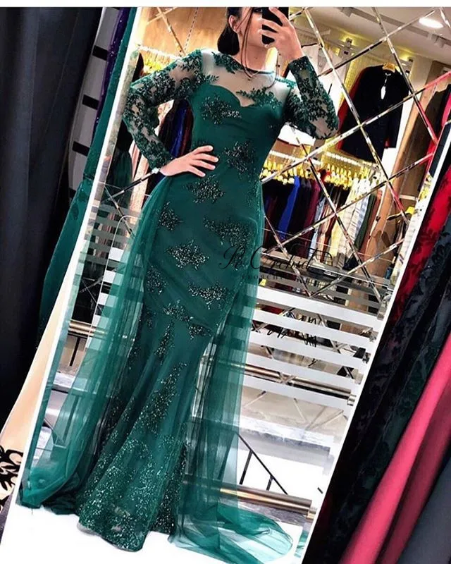 Вечернее платье Русалка PEORCHID изумрудно зеленое на шнуровке элегантные вечерние