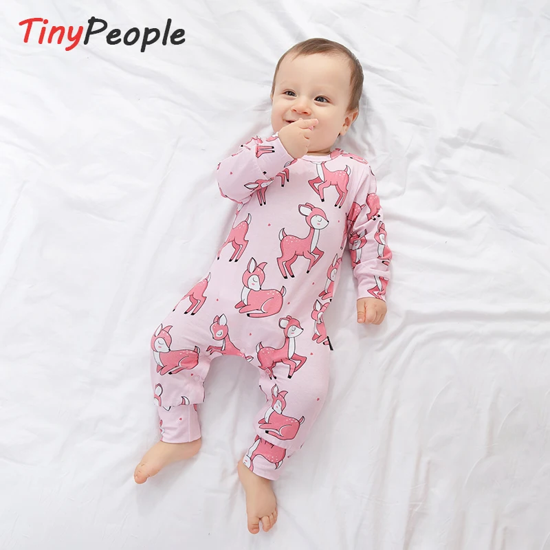 2020 детские комбинезоны модные хлопковые с принтом для новорожденных мальчиков и