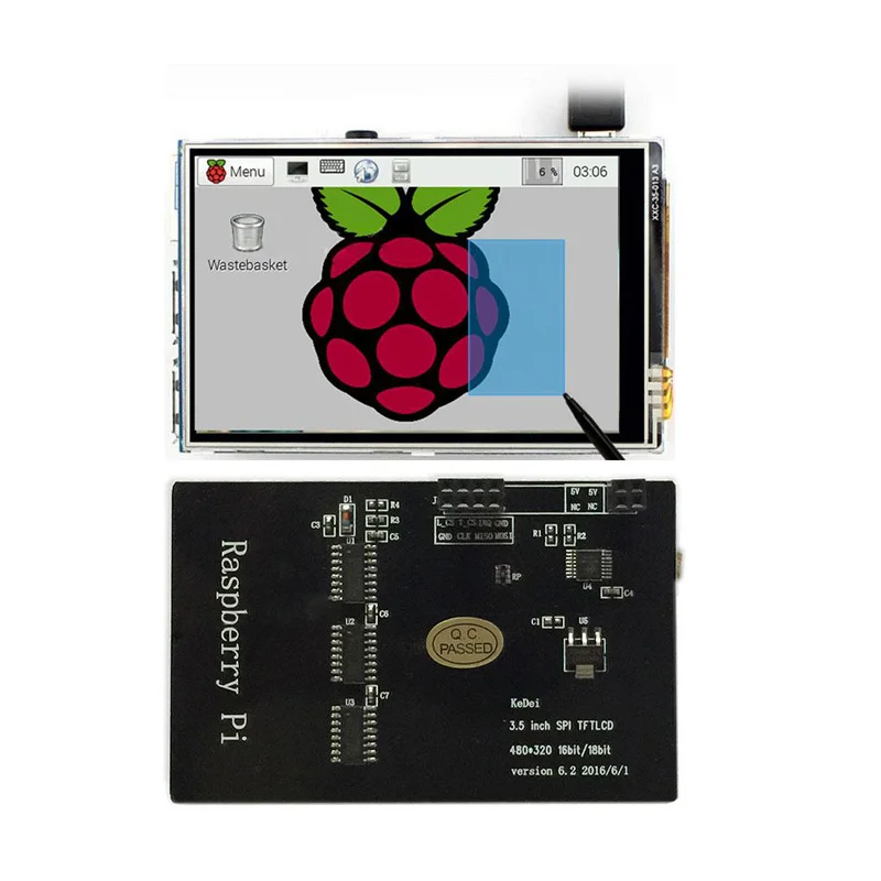 Raspberry pi 3 5 дюймовый ЖК-дисплей для raspberry 4B zero w 3B сенсорный дисплей | Компьютеры и