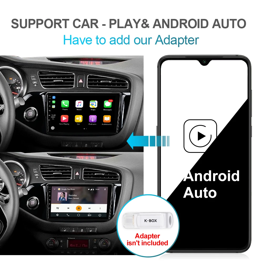 Автомагнитола ISUDAR PX6 1 Din Android 10 для Kia CEED Cee 'd 2 JD 2012 2016 Авторадио мультимедиа GPS 6