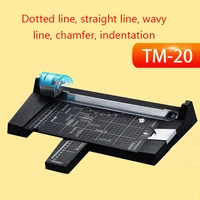 tm 20 paper cutter multi function paper cutter manual roller pulley paper cutter photo indentation dotted curve qx