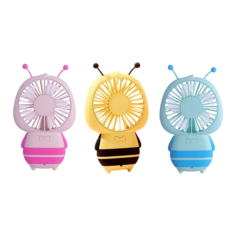 

USB Rechargeable Little Bee Mini Fan Electric Handheld Mini Fan Portable Outdoor Sports Hanging Neck Fan