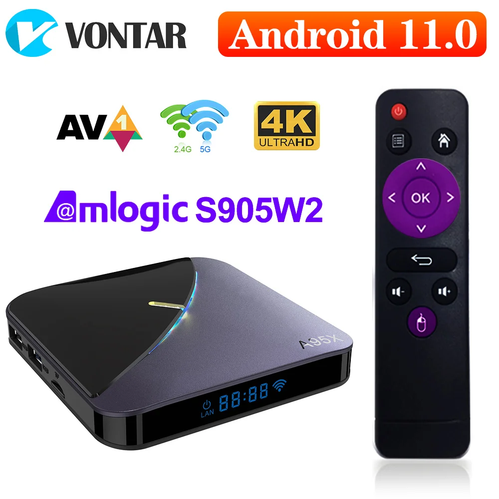 Купи ТВ-приставка A95X F3 Air II RGB, Android 11, Amlogic 4 Гб ОЗУ 64 ГБ 32 ГБ Поддержка Dual Wifi 4K 60fps VP9 BT Youtube медиаплеер 2 Гб 16 Гб за 1,825 рублей в магазине AliExpress