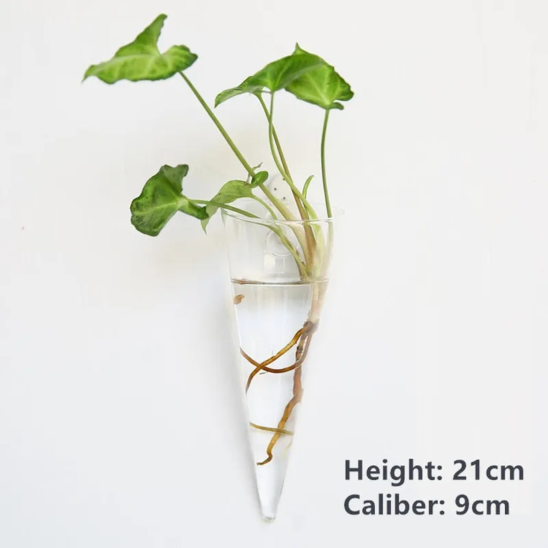 Прозрачные настенные Висячие стеклянные вазы для рыбы прозрачные дома сада