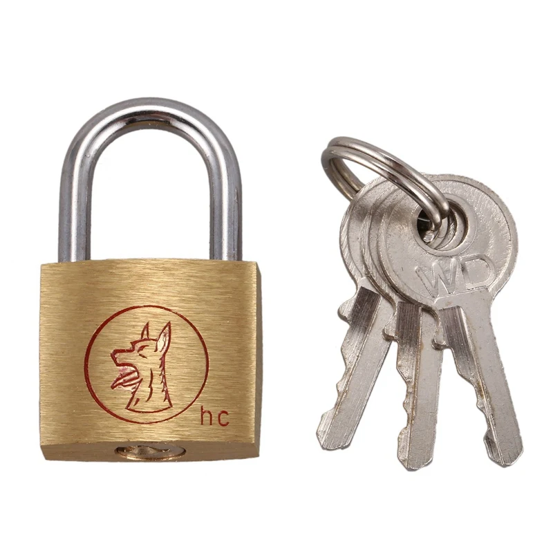 WOLFDOG Мини Размер безопасности 20 мм ширина дверной замок латунный с 3 ключами |