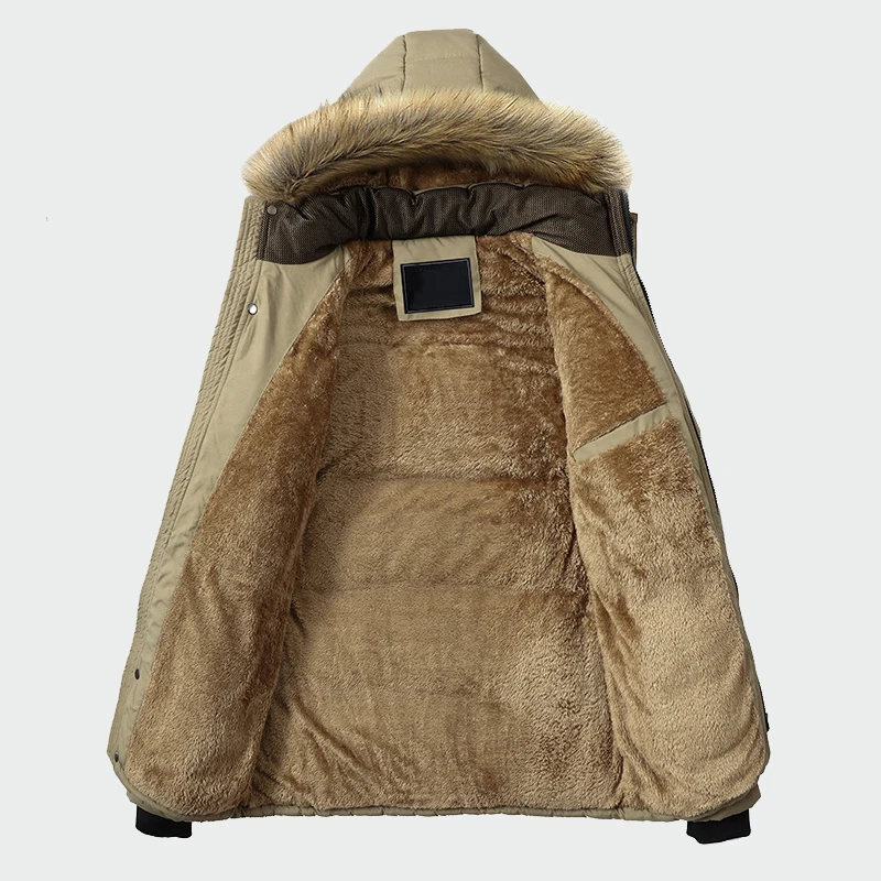 Winter Windbreaker Cotton Jackets Coats Men Casual Slim Thick Warm Hooded Parkas Coats Men Long Waterproof Overcoats 5XL