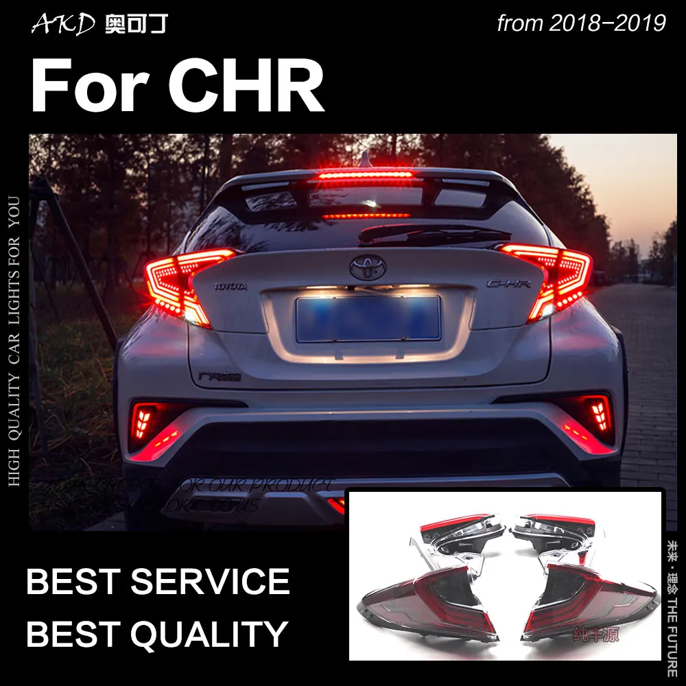 АКД стайлинга автомобилей хвост лампа для Toyota C HR светильник 2018 2019 ЧР