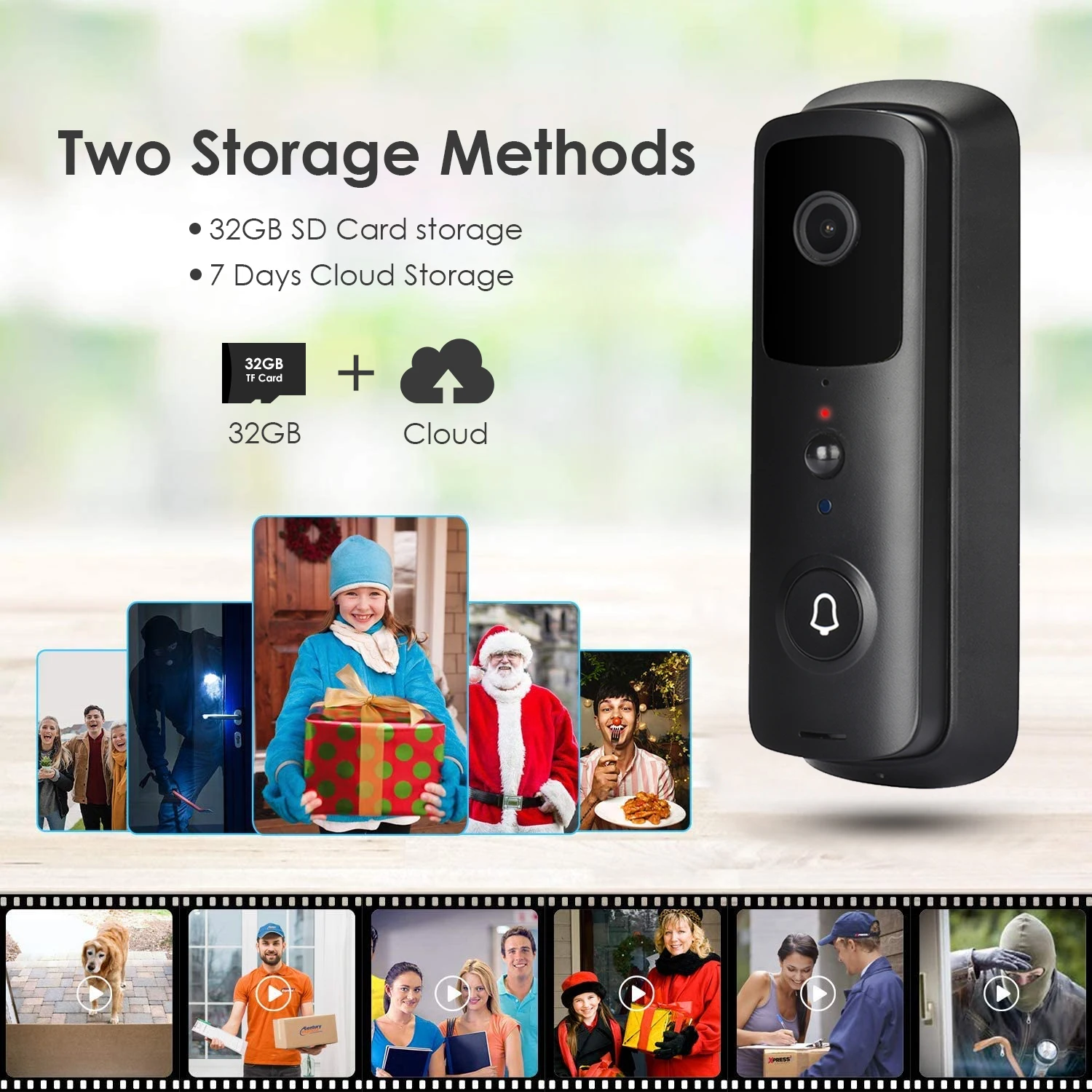 GT V30 домофон дверной звонок Набор 2 Way Talking Home Security 1080P видео Приложение Поддержка