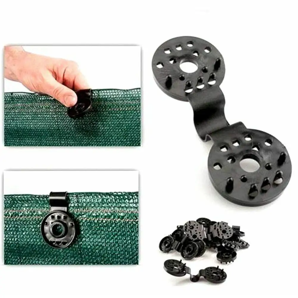 

50Pcs Greenhouse Shading Net Fence Garden Plant Sunshade Mesh Clip Fixing Button Micro Set DIY Woodworking Tools Grip
