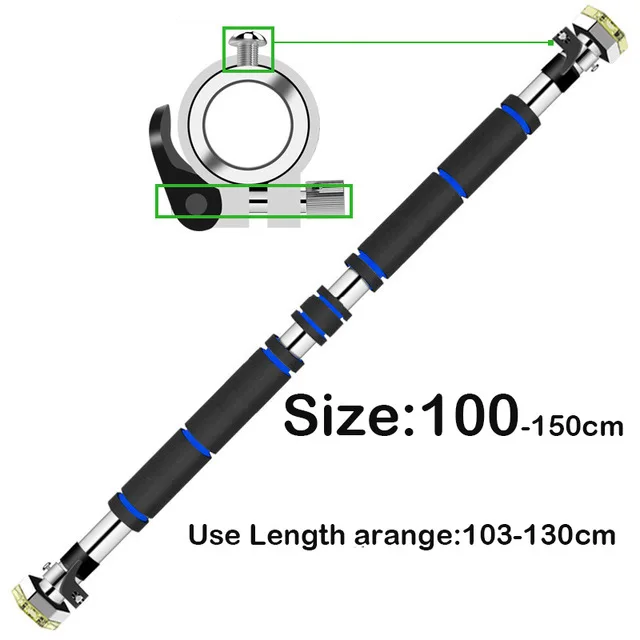 

100-150cm Adjustable Door horizontal bar Fixed Buckle Exercise Home Workout Gym Pull Up Training Bar Sport Fitness 200kg