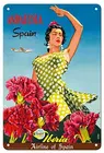 Андалусия, Испания-Иберия, воздушные линии Испании-танцор фламенко авиакомпании Goros с. Металлический жестяной знак