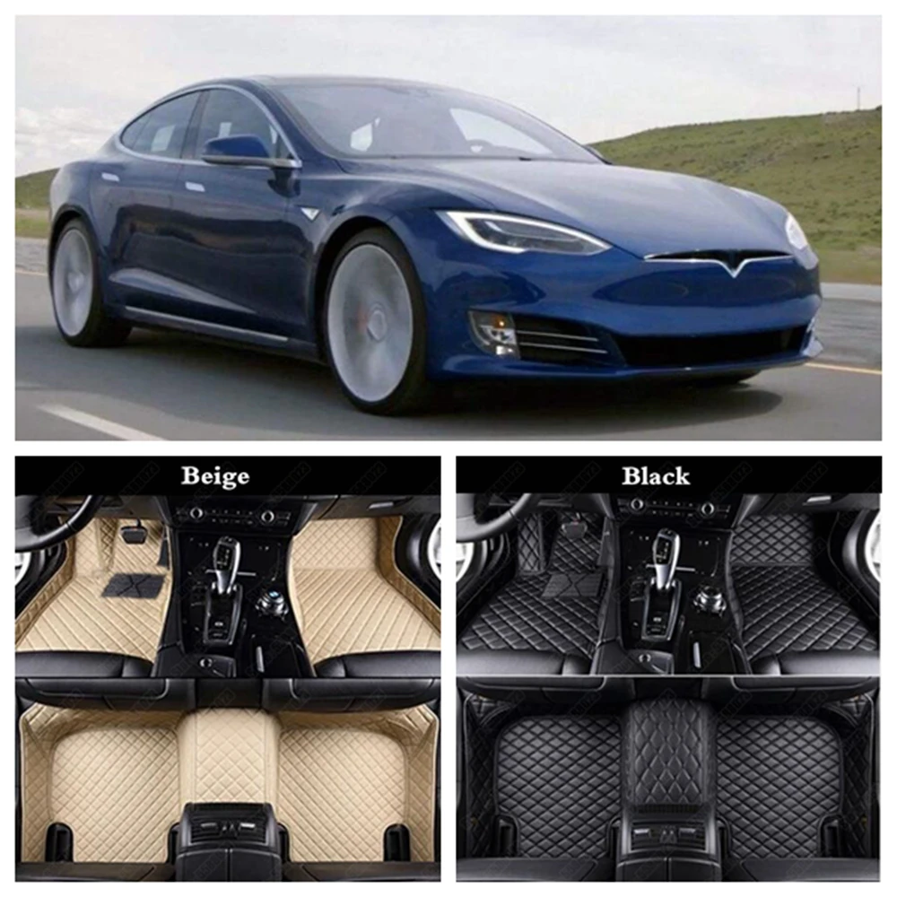 Кожаные автомобильные коврики Tesla Model 3 X S водонепроницаемые для любых погодных