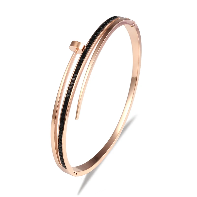 URSJEWELRY розовый золотой браслет на запястье браслеты для женщин сделаны из нержавеющей стали 316L гипоаллергенные римские ювелирные изделия с цифрами - Окраска металла: rose gold 96