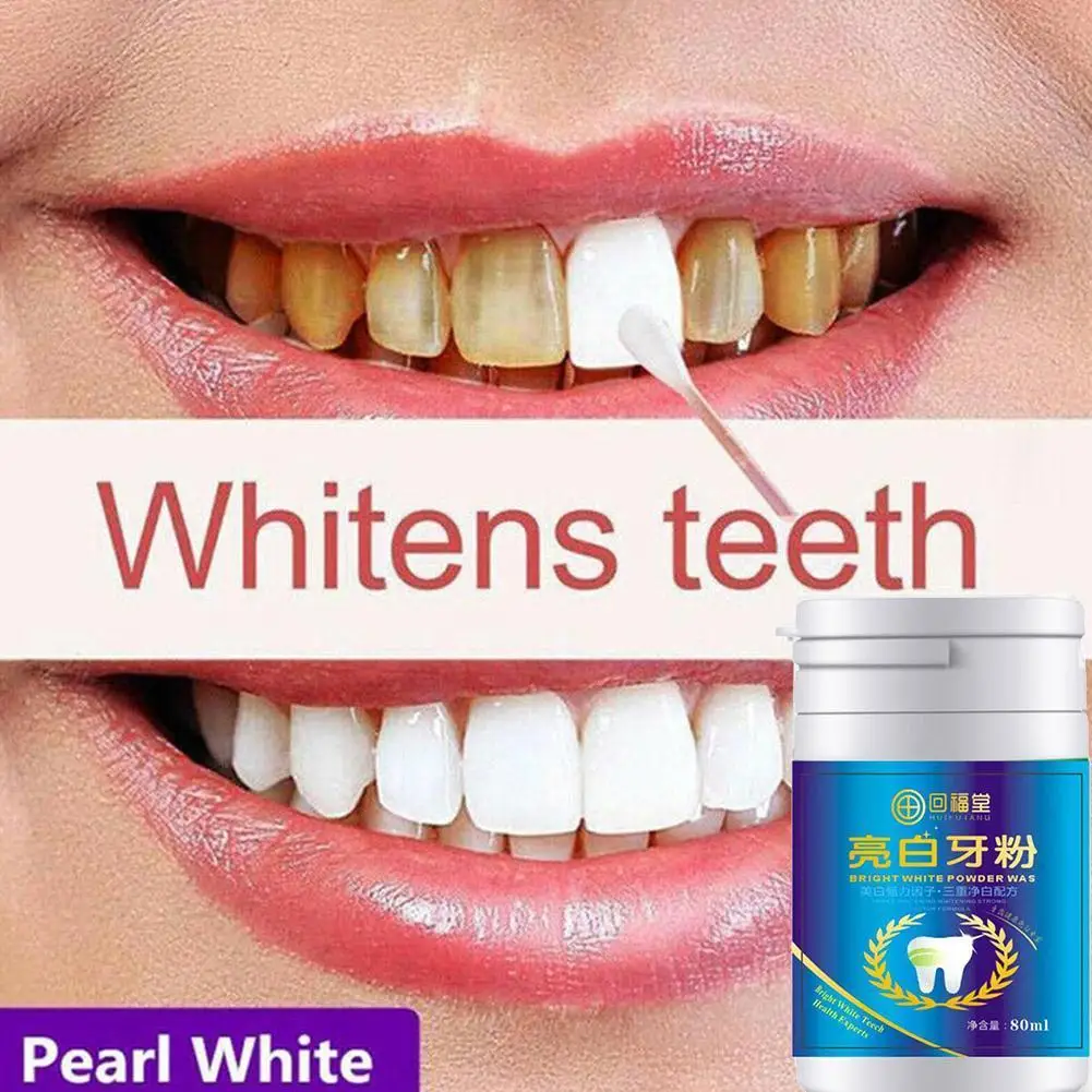 

80ml Magic Natural Pearl Tooth Brushing Powder Physical Teeth Whitener Detoxifying Whitening Dental Oral Cleaner