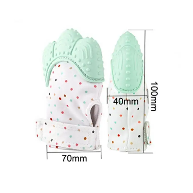 

2021 Hot Sale Toddler Toys 1pcs Food Grade Silicone Teethers Infant Teething Gloves Anti-bite Hand New-arrival Baby Molar Gloves