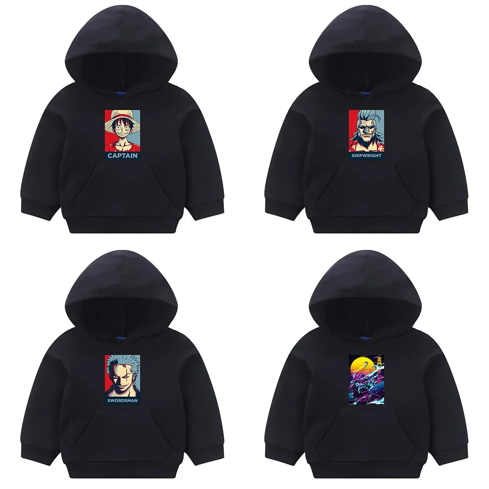 

Anime ONE PIECE Demon Slayer Children Sweatshirt Boy Girls Streetwear Printing Hoodies Pullovers 2021 Fashion Harajuku Hoodie