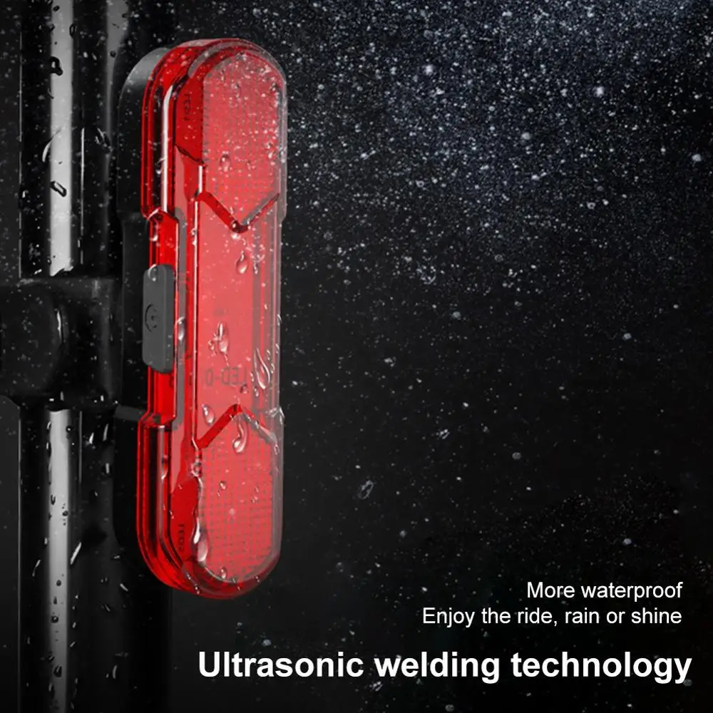 5 светодиодов велосипедный светильник водонепроницаемый задний фонарь USB