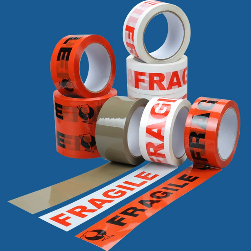4 8 см x 80 м красная лента с надписью FRAGILE прозрачная пластиковая герметизирующая