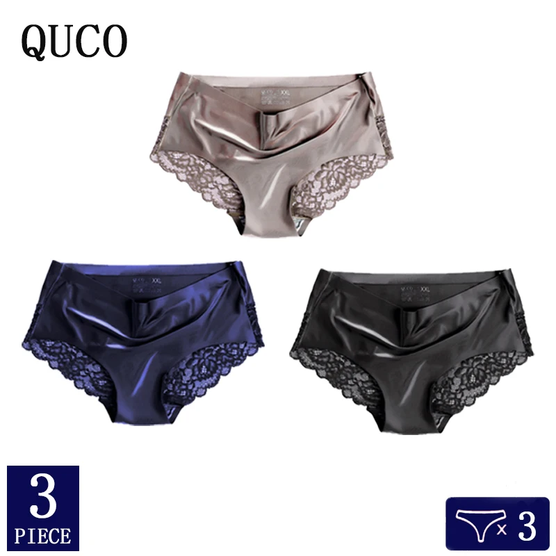 

QUCO Brand 3 Pcs/lot Sexy Women Panties Women Underwear Lingerie Sexy String Comfortable Thong Breathable Calvin underwear