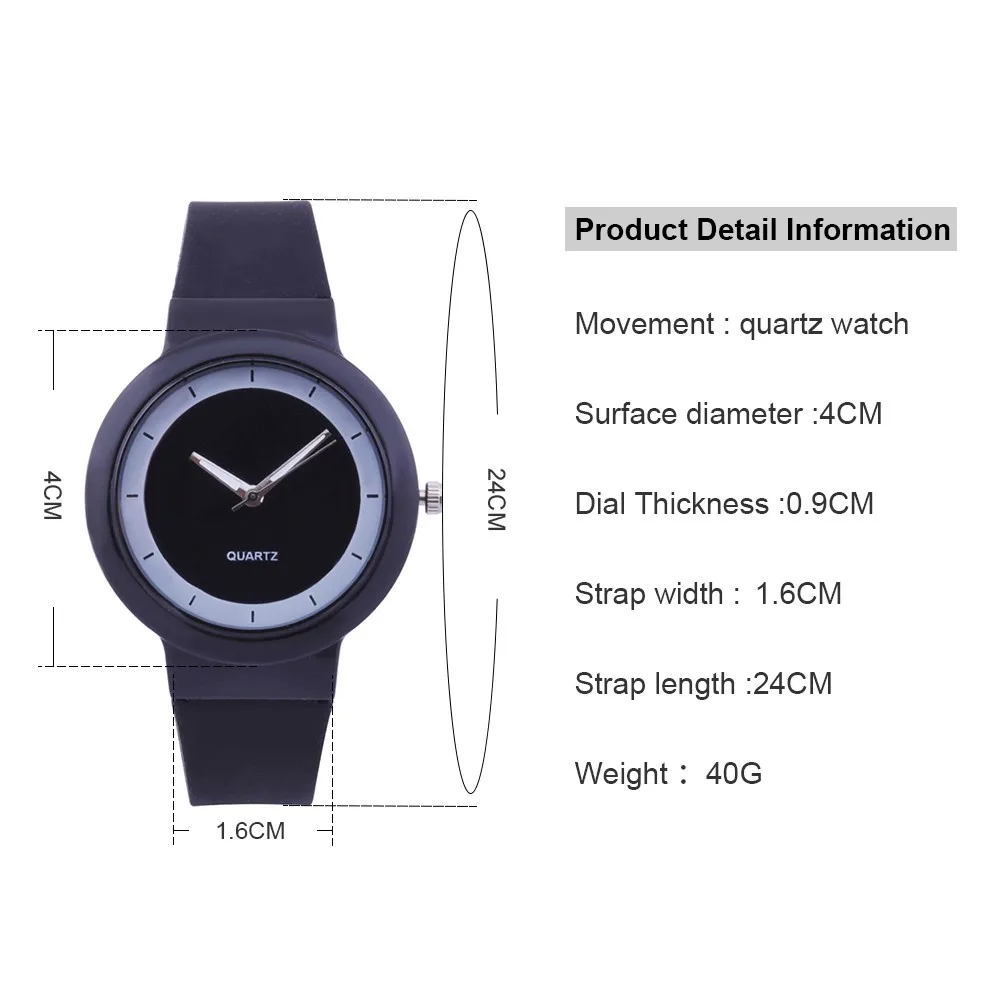 

Woman Fashion Silicone Band Analog Quartz Watch Round Wrist Watch Watches Minimalist Woman Silicone Quartz Clock