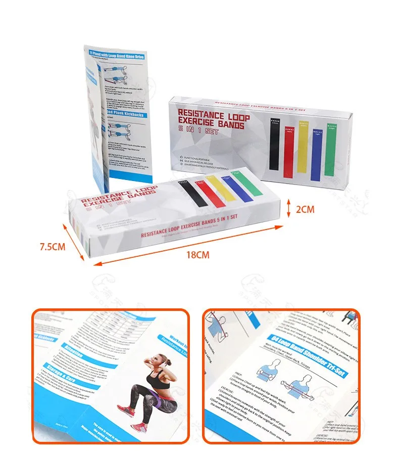 

5pce Lastic Band Female Hip Pull Yoga Resistance Band Stretch Rope Training Rubber Band Strength Training Fitness Belt Expander