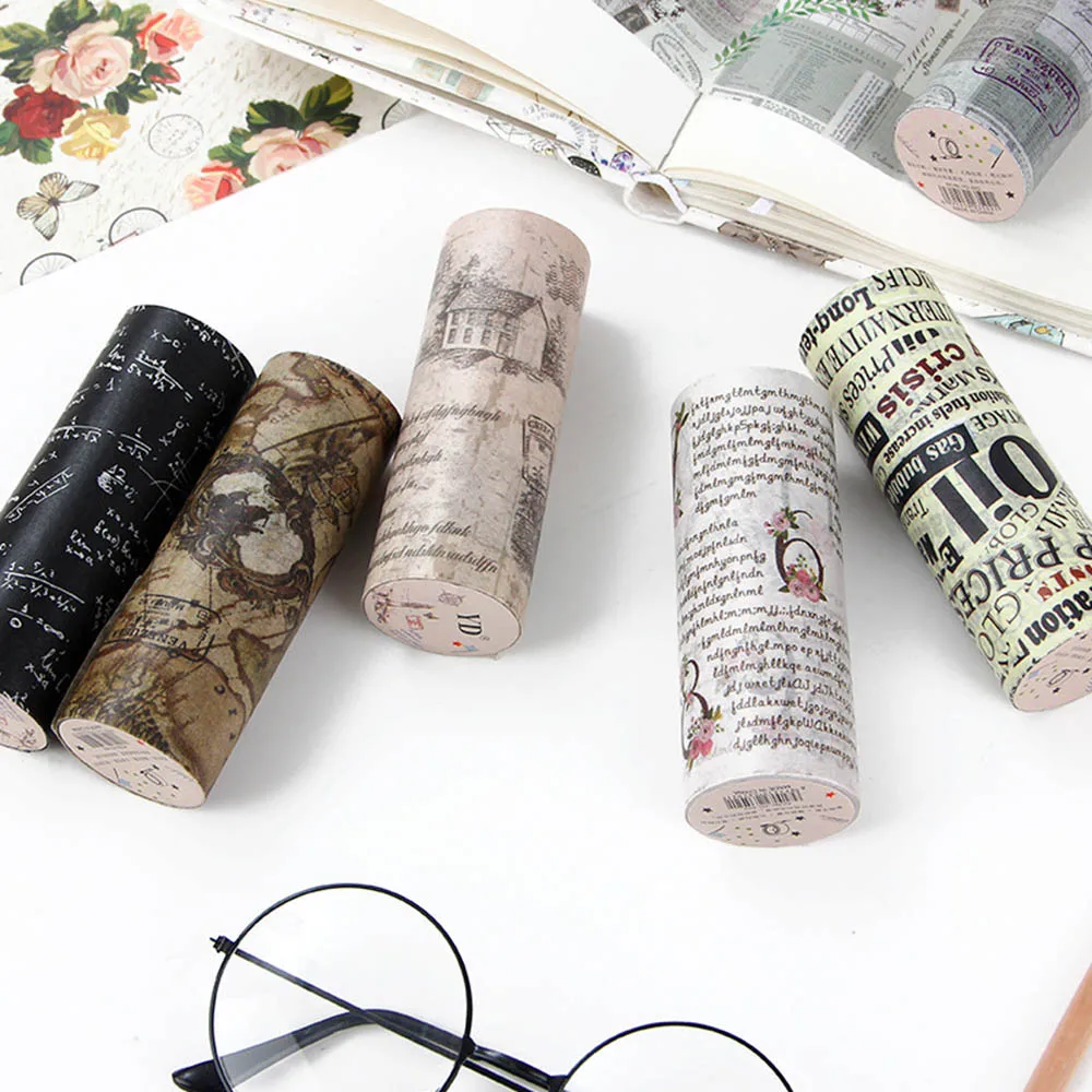 

Retro Poster Washi Tape DIY Diary Scrapbooking Masking Tapes Decoration Gift Wrapping Collage Label Stationery Sticker