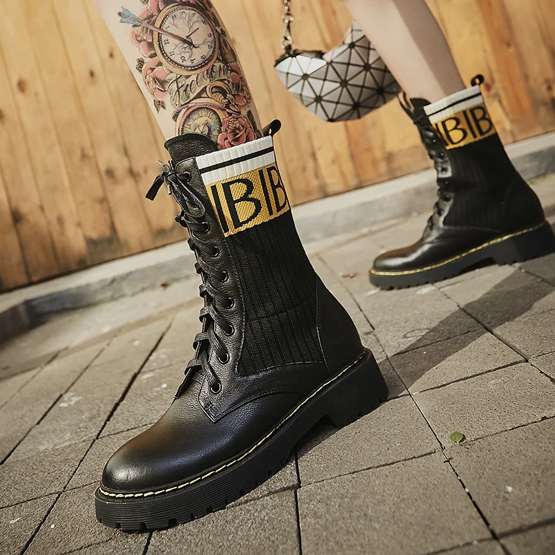 Zapatos De Mujer коллекция 2019 года женская обувь Зимние полусапожки на платформе модная однотонная Черная Женская