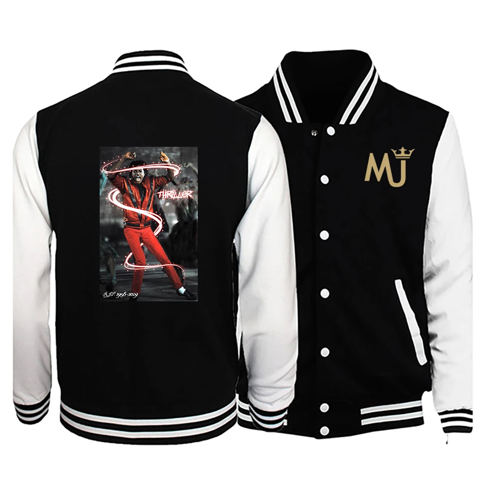

MICHAEL JACKSON Legendary Printed Baseball Jacket Street Fashion Jacket