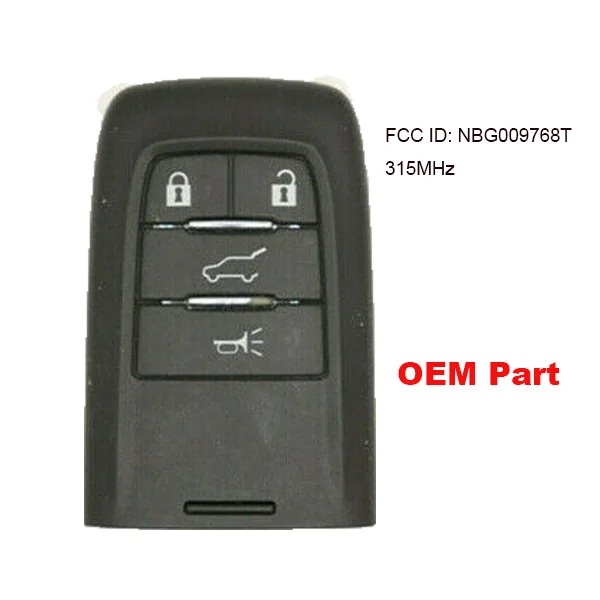 

KEYECU OEM Remote Key Fob 4 Button 315MHz for SAAB 9-4x 9-5 2010 2011 FCC ID: NBG009768T