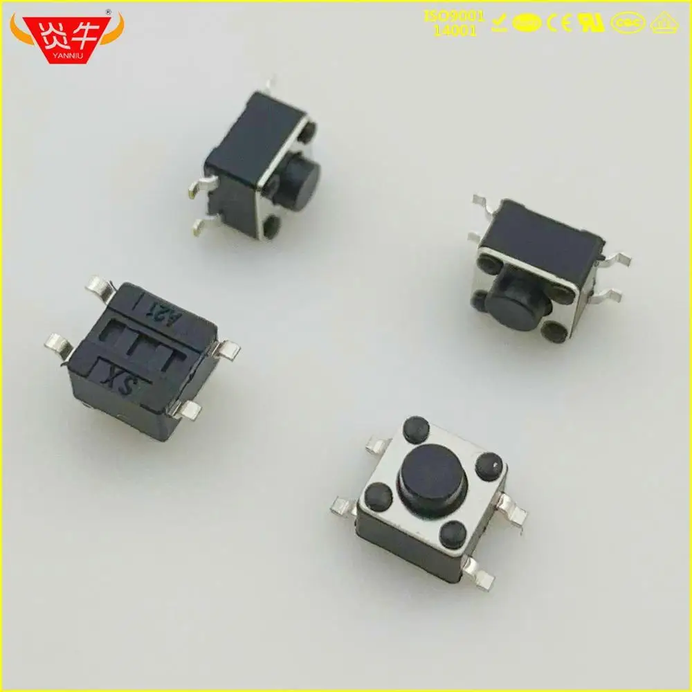 

4.5 4.5 3.5 3.8 4P TACT SWITCH SMT SMD 4PIN BUTTON TOUCH MICRO MOVEMENT SILVER PLATED CONTACTS HIGH TEMPERATURE RESISTANCE MINI