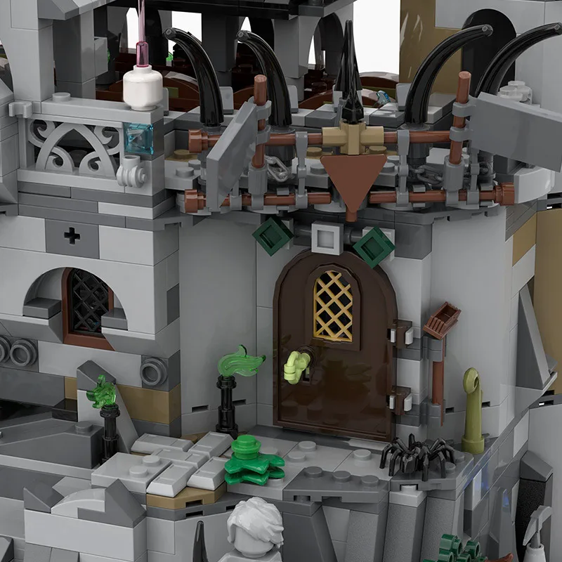 

MOC Creator Ancient City Architecture Castle Building Blocks Lava Fortress Model Bricks DIY Creative Assembly GiftsToys For Kids