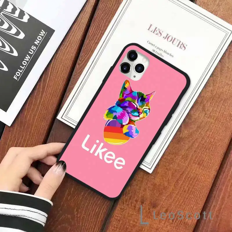

cartoon Likee cat bear love heart pink Phone Case for iPhone 11 12 pro XS MAX 8 7 6 6S Plus X 5S SE 2020 XR Soft silicone