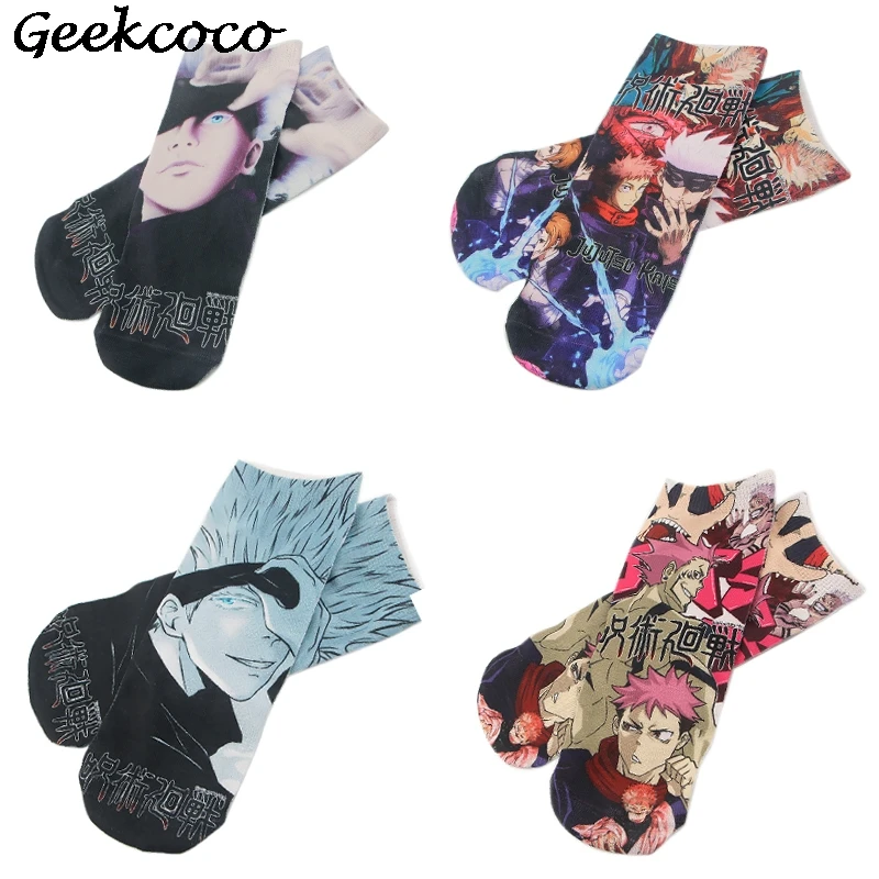

J2255 Anime Cosplay Cartoon Printed Women Men Socks Ankle Socks Kawaii Party Favor Gift