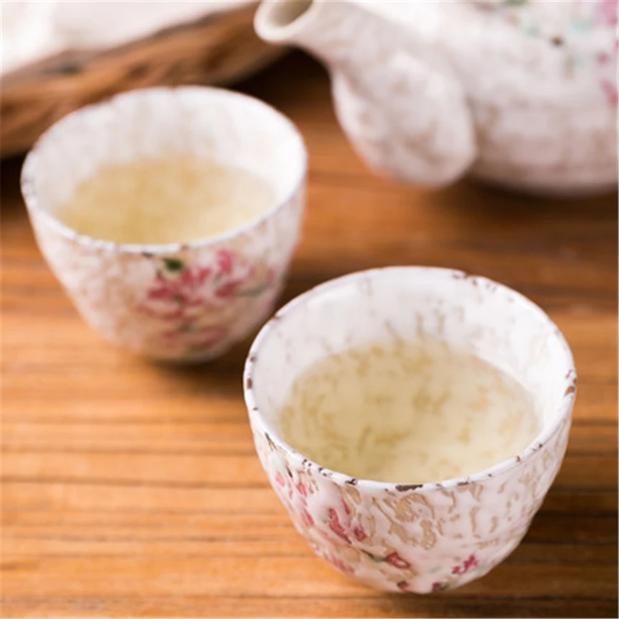 Винтажная керамическая чайная чашка с глазурью цветком креативные товары для