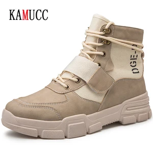 2019 Новые мужские ботинки Нескользящая кожаная обувь мужская популярная Удобная осенне-зимняя мужская обувь слипоны Ботинки Martin прочная, долговечная подошва