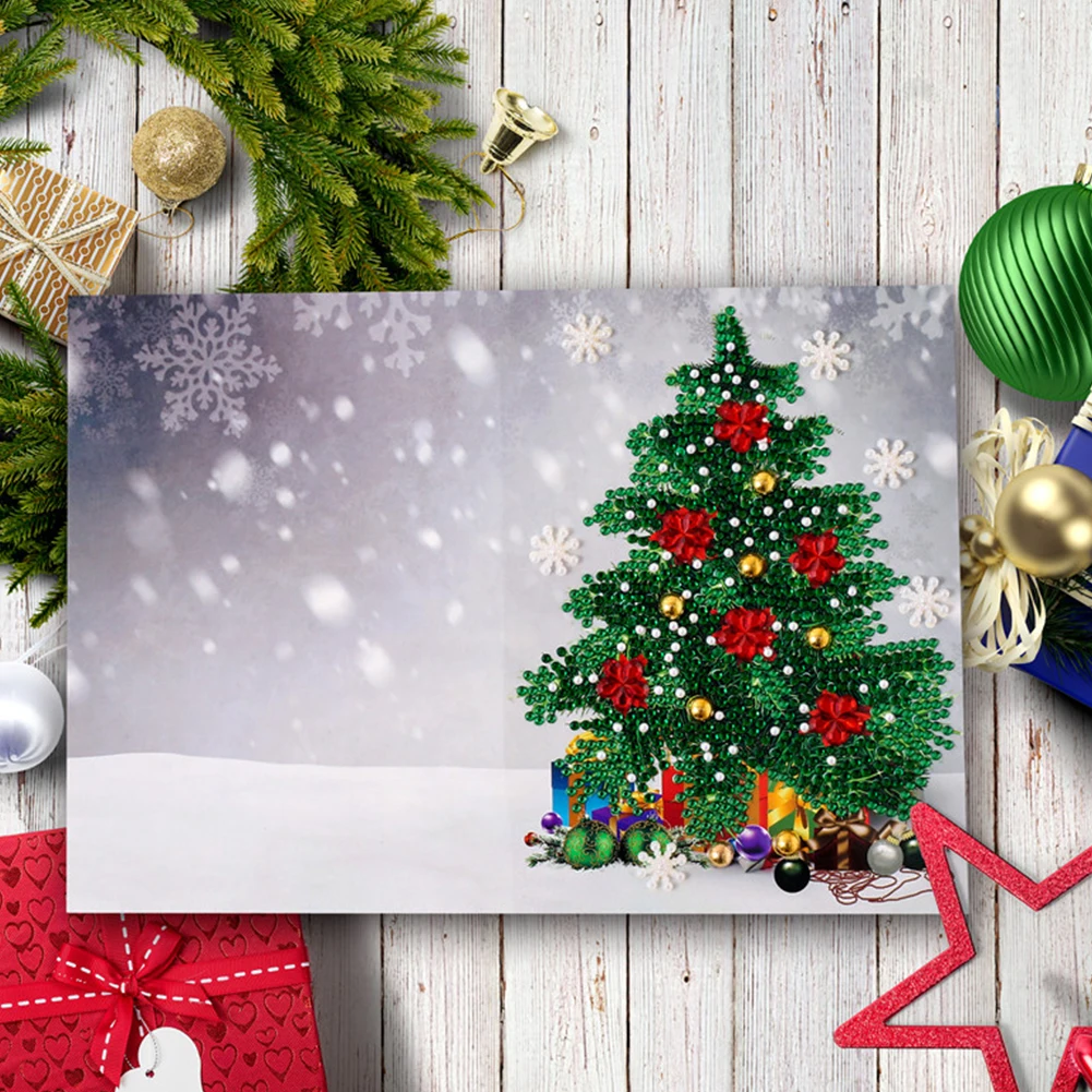 Стразы открытка дерево бумага для студентов 5D конверт детский подарок сделай сам