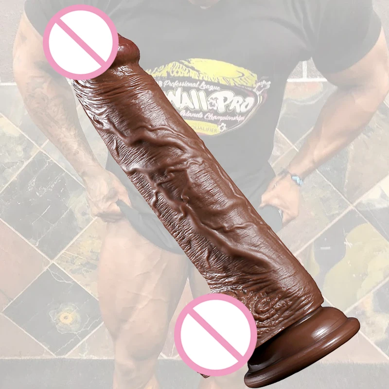 Реалистичный фаллоимитатор больших размеров с мощной присоской для упаковки